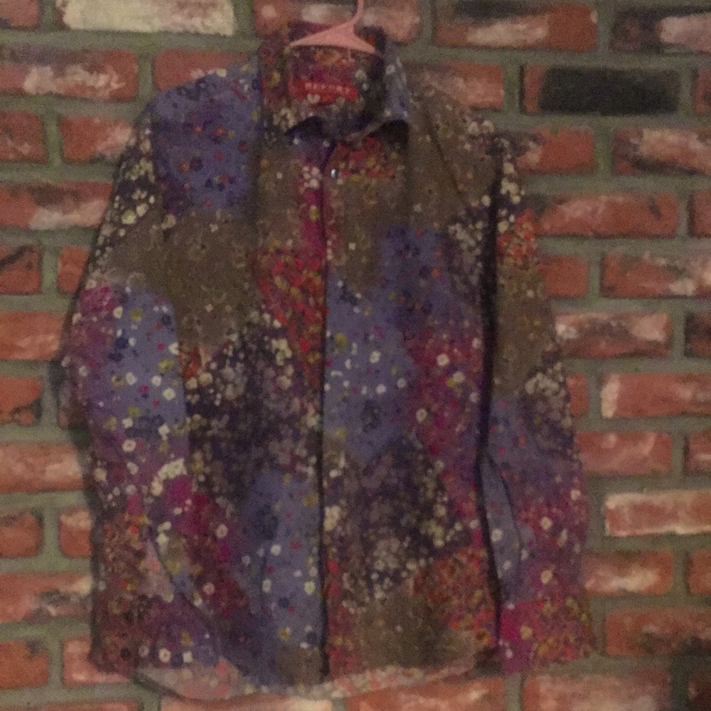 Report Collection Floral Button Down Shirt